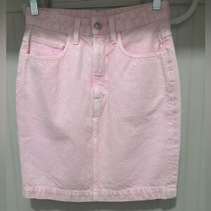 Boutique brand, pink denim, watch skirt new without tag